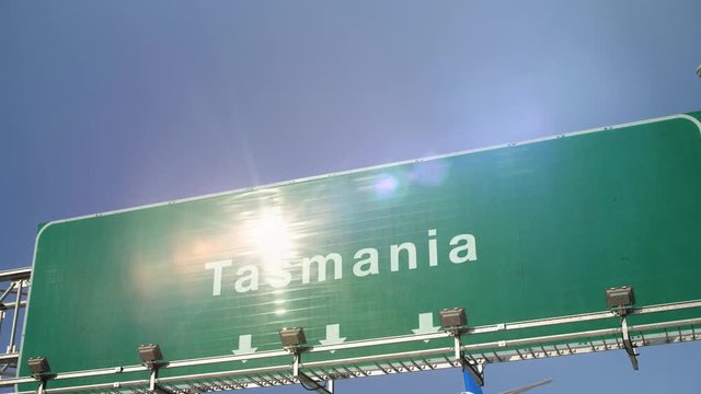 Airplane Landing Tasmania