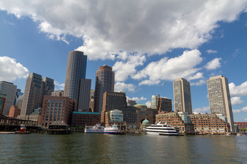 Obraz premium Skyline of Boston at dusk, Massachusetts