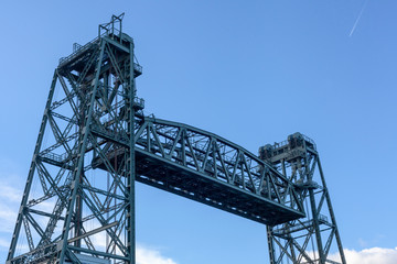Fototapeta na wymiar Monumental Koningshaven Railway Bridge, de Hef in Rotterdam