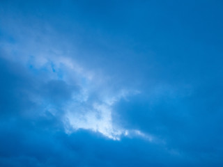 Fototapeta premium Сlouds in winter on the horizon of a frozen lake.