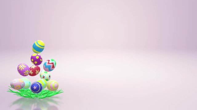 The Easter egg  3d rendering for holiday content.