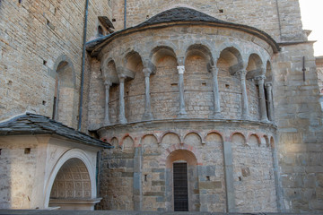 Fototapeta na wymiar Bergamo outside Colleoni chapel