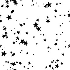 Seamless abstract background with stars. Infinity messy geometric pattern. Vector illustration.   