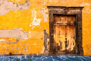 Mexican old door in San Miguel de Allende