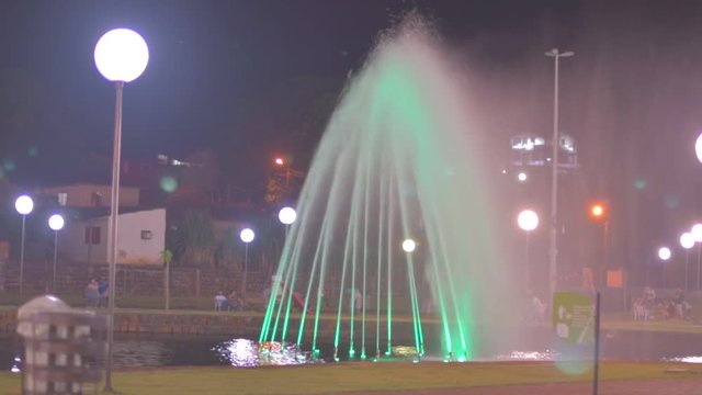 water fountain lights
