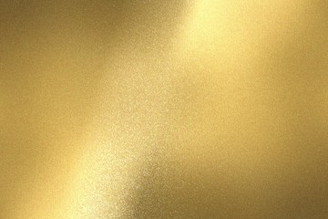 Abstract background, reflection rough gold wall surfaces