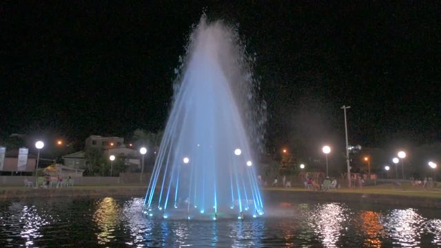 water fountain lights