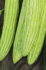 Bitter melon gourd for cooking in market
