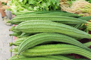 Obraz premium luffa acutangula do gotowania na ulicy