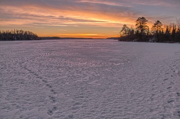 Winter in the Boundary Waters Canoe Area of northern Minnesota