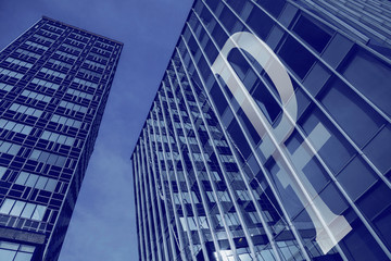 Obraz premium Moscow, Russia, October 16, 2018: Moscow City, Business district, Bottom view of modern skyscraper.Editorial;