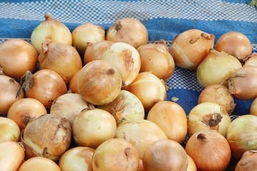 Fresh onion for cooking at street food