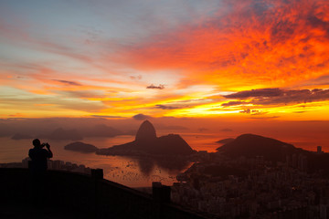 Fototapeta na wymiar Sugarloaf at sunrise, Rio de Janeiro, Brazil