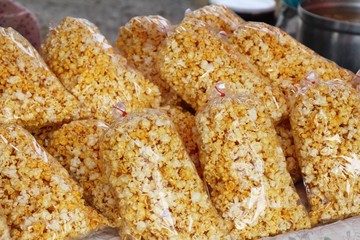 Popcorn with butter delicious on street food