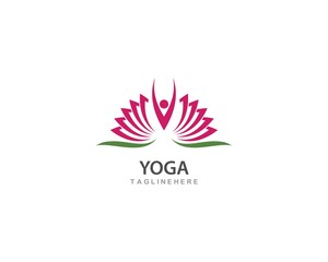 Obraz premium yoga logo template