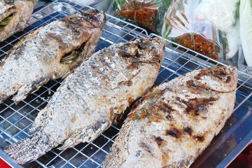 Grilled fish is delicious at street food