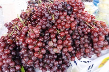 Fresh fruit grapes delicious at street food