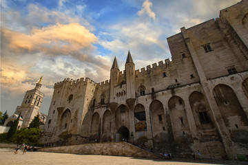 Papal Palace in the heart of Old Town, Avignon, France