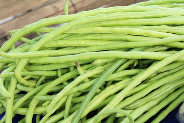 Long bean for cooking at street food