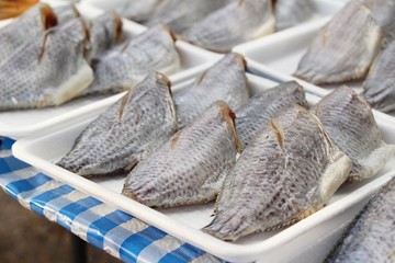 dried fish for cooking at street food