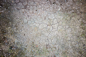 Beautiful texture of cracked dry ground in the countryside background.