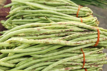 Long bean for cooking at street food