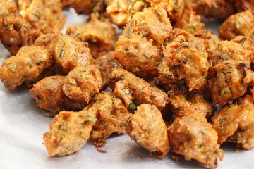 Fried fish cake is delicious at street food