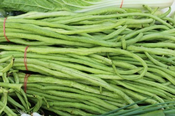 Long bean for cooking at street food