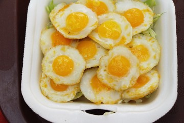 Quail eggs is delicious in street food