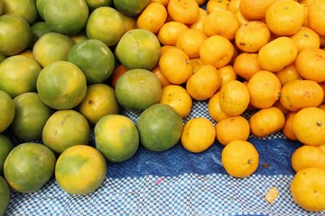 orange fruit is delicious at street food