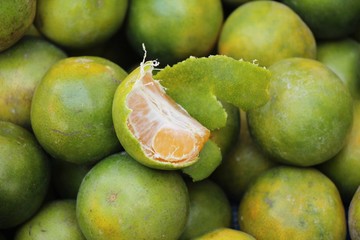 orange fruit is delicious at street food