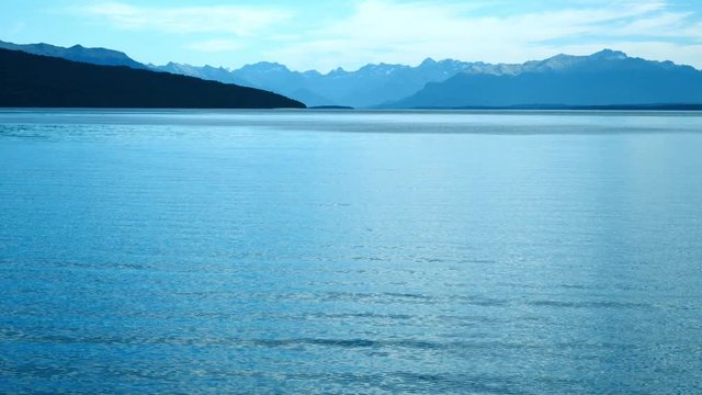 Boat ride on Lake Te Anau, New Zealand