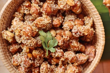 Chispy sugar peanut with sesame seed delicious
