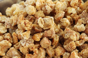 Fried pork skin delicious at street food