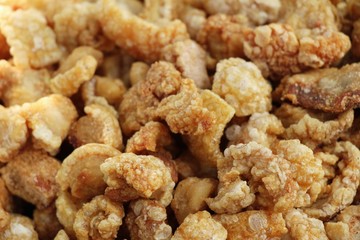 Fried pork skin delicious at street food