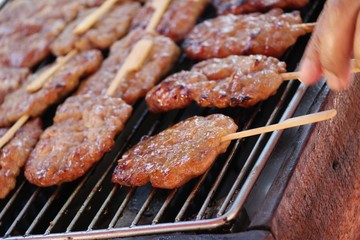 Roasted pork is delicious at street food