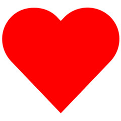 red heart on white background