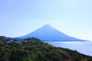 View of Kaimondake Mountain, Kagoshima