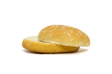 hamburger bread isolated on white background