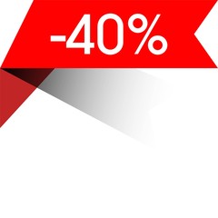 Corner Ribbon Banner Vector, Illustration