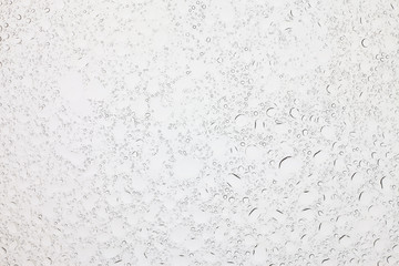 Rain droplets on glass background, Water drops on glass.