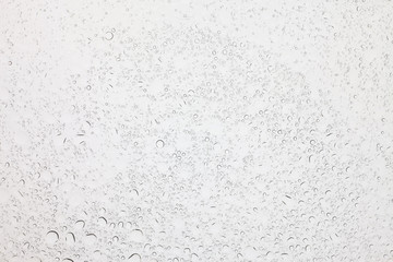 Rain droplets on glass background, Water drops on glass.