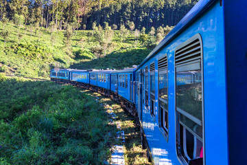 Train from Ella to Kandy . Sri Lanka.