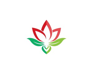 Beauty flower logo illustration