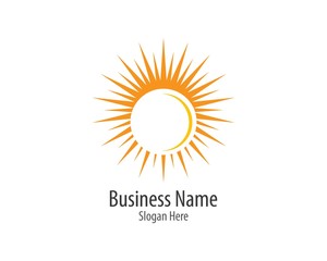 Sun logo template vector icon illustration