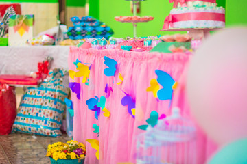 decorated, table, gift, cake, diapers, congratulations, commemorative, birthday, diaper, tea, fun, pink , mulher, soft, child, crap,