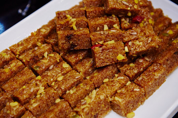 flavored glutinous rice mixed with honey