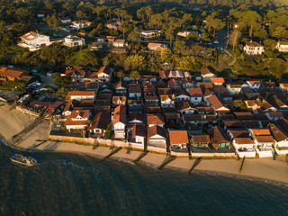 Obraz premium CAP FERRET, Arcachon Bay, France, the oyster village of Herbe