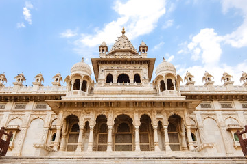 Beautiful view of Jaswant Thada mausoleum in Jodhpur, India.