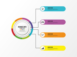 Modern Vector Infographics Elements Design Template. Business Data Visualization Infographics Timeline with Marketing Icons most useful can be used for workflow, presentation, diagrams, annual reports